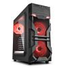 CASE SHARKOON VG7-W RED, ATX, 2XUSB2, 2XUSB3, 6 SLOTS, 2X120 LED FRONT 1X120 REAR, WINDOW ACRILIC, COLORE ROSSO